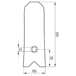 Mouldboard center Smaragd 1 pcs 5000-1260 51403374395