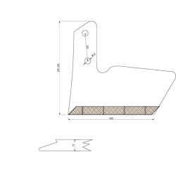 Wing share LH carbide 3002403CN