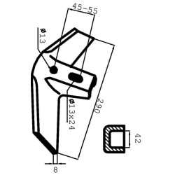 Culitivator point 290x8mm 201860KR