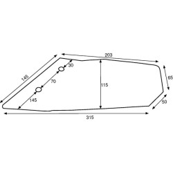 Cranked Wing right hand 10mm Lemken 3374418