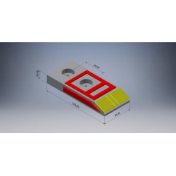 Kultivatoriaus kaltelis 160x70x20 mm, grūdintas, plokščias, 2 skylių, tinka Grégoire-Besson CP7020CN