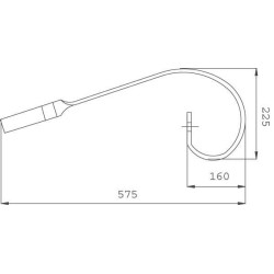 Vilkimo dantis RH 32x10x575mm be kaltelio CP902
