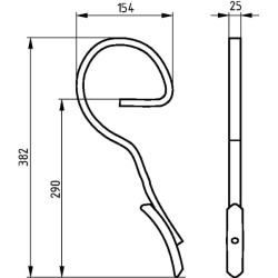 Spyruoklinis dantis su smaigaliu, Bagra 5110131210001