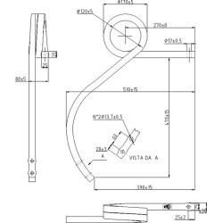 Pigtail dantis RH 1" kvadratinis 5/8" skylė CP9851