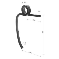 Pigtail dantis 30x30x635 dešinės pusės CP306352