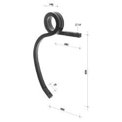 Pigtail dantis 35x35x635 dešinės pusės CP356352
