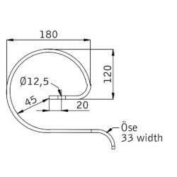 Pagalbinė spyruoklė 32x10mm, anga Ø 12,5mm CP511