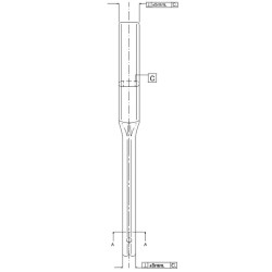 Spyruoklinis dantis 45x12x478mm be noragėlio CP45