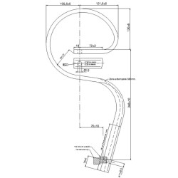 Spyruoklinis dantis 45x12x478mm be noragėlio CP45