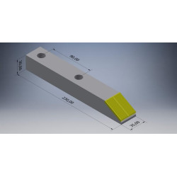 Kultivatoriaus kaltelis 230x35x30 mm, grūdintas, plokščias, 2 skylių, tinka Duro CP2503232CN