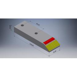 Kultivatoriaus kaltelis 230x70x30 mm, grūdintas, plokščias, 2 skylių, tinka Duro CP2507030CN