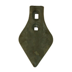 Kultivatoriaus kaltelis 235x120x9mm, grūdintas, lenktas, 2 skylių, tinka Peecon CP001000