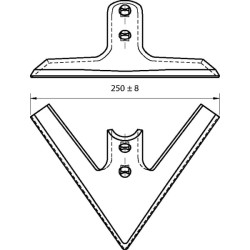 Anties kojos kaltelis 250x6 CP100306