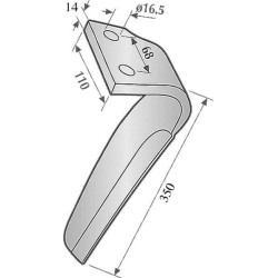 Power Harrow dešinysis pirštas Kuhn 52552410