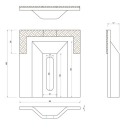 Grandiklis kietmetaliui 100x90x4mm Kramp AB960279CN