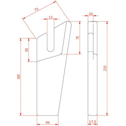 Privirinimo taškas RH, ilgis 210 mm KE0119