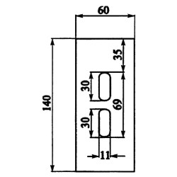 Grandiklis 60x140 mm Lely AB080013