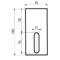 Grandiklis 75x155mm Landsberg AB075001