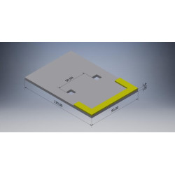 Grandiklis, kietmetalio, 130x90x4mm, AB080005CN