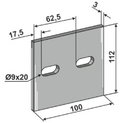 Grandiklis Hardox® 100x110 Lely 1164529440HA