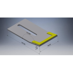 Grandiklis, kietmetalio, 140x75, AB070001CN