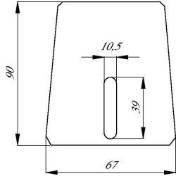 Grandiklis KW (02) BL 1543 90x67x3mm Amazone 957147