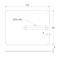 Grandiklis 90x2x115mm 6083200