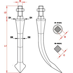Akėčių pirštas išlenktas M16 EZ202002SP
