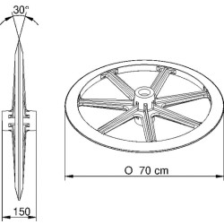 Vagos prispaudimo žiedas 700 mm 990711