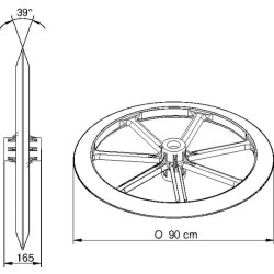 Presavimo žiedas 90 cm Evers 990715