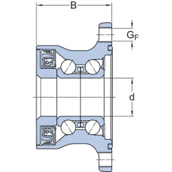 Ratų guolio mazgas Harrow diskui BAA0003