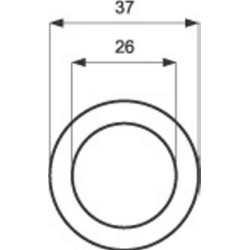 Kultivatoriaus rato Ø 26 mm įvorė 52501707340026