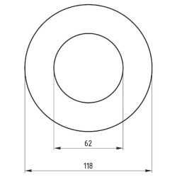 Diskinių akėčių įvorės dangtelis, Ø 62 52501236020070
