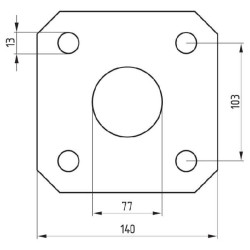 Diskinių akėčių įvorės dangtelis Ø 77 52501236020170