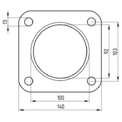 Diskinių akėčių guolio tvirtinimo dangtelis Ø 90 52501236020040