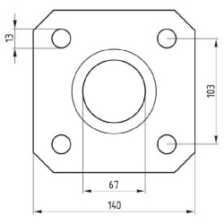 Diskinių akėčių įvorės dangtelis Ø 67 52501236020160
