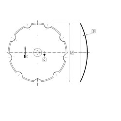 Įpjovintas akėčių diskas 450x3,5/23-26 HD451326KR