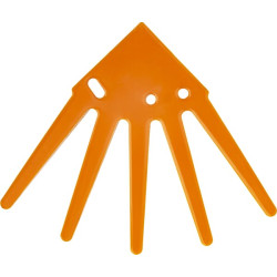 Pirštų ravėjimo diskas 1/4 dalis, MINi-MAXI 540mm oranžinis, minkštas KFH212