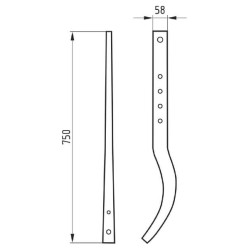 Plūgo sija 750 mm, Farmet 51404000044