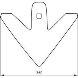 Anties kojos formos noragėlis 260 mm AP 567 Unia 1655004540