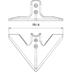 Anties pėda 175x6mm CP100308