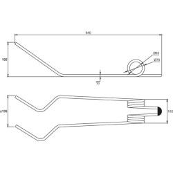 Akėčių virbalas 10 mm Accord original AC351034