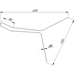 Cinkuoti trumpi akėčių virbai Rabe original 90063950