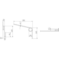 Akėčių piršto galinis kampas 15° Rabe original 90041521