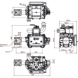 Vakuuminio siurblio hidraulinė pavara AL CW D100 LL B.P. BALLAST16500H