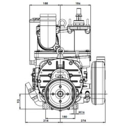 Vakuuminio siurblio skriemulys 13520 l/min. su automatiniu tepimu ir balastu B.P. KPSB490PRA100