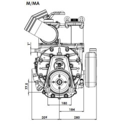 Vakuuminio siurblio hidraulinė pavara 18620 l/min. su automatiniu tepimu ir balastu B.P. KPSB670HRA100