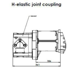 Vakuuminio siurblio hidraulinė pavara 13520 l/min. su automatiniu tepimu ir balastu B.P. KPSB490HRA100