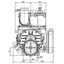 Vakuuminio siurblio hidraulinė pavara 13520 l/min. su automatiniu tepimu ir balastu B.P. KPSB490HRA100