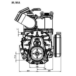 Vakuuminio siurblio hidraulinė pavara 15270 l/min. su automatiniu tepimu ir balastu B.P. KPSB550HRA100